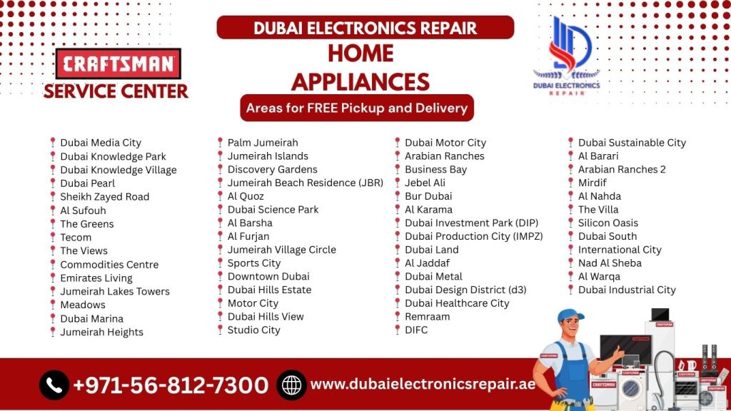 CRRFTSMRN Service Center in Dubai Industrial City